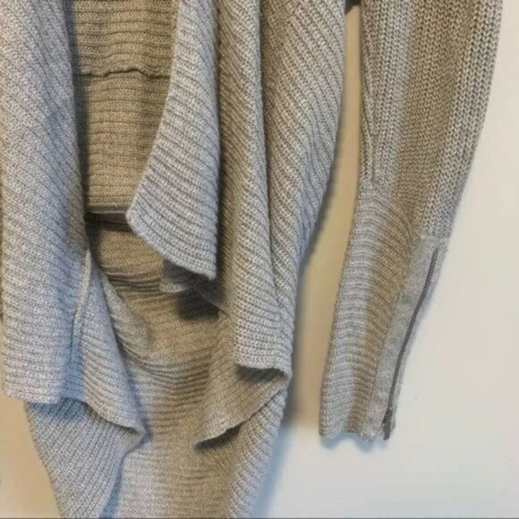 Banana Republic cardigan waterfall style open front sweater zipper sleeves - Picture 2 of 6